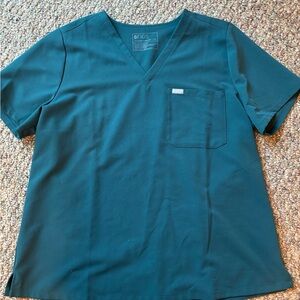 Figs Catarina one pocket scrub top XXL Caribbean blue